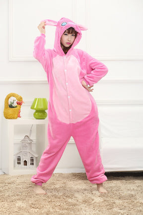 Pink Stitch Pajama Jumpsuit