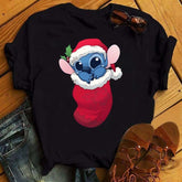 Christmas Sock T-Shirt Stitch