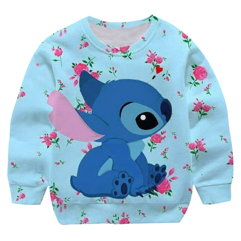 Stitch with Roses Hoodie for Kid
