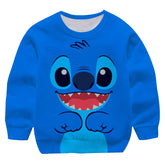 Child Stitch Hoodieing and Laughing