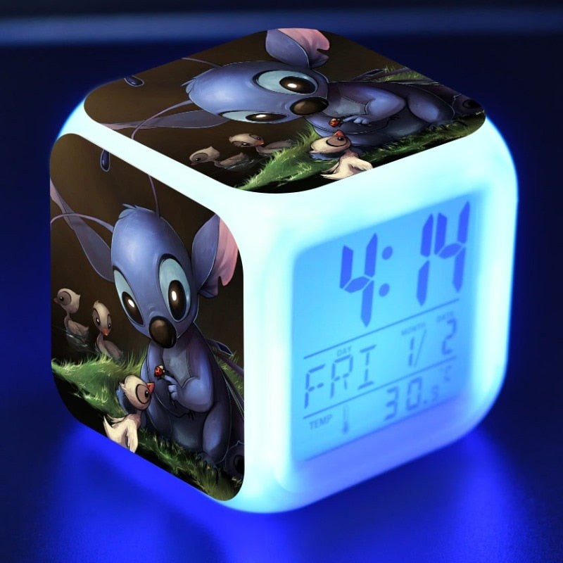 Stitch and Bird Alarm Clock